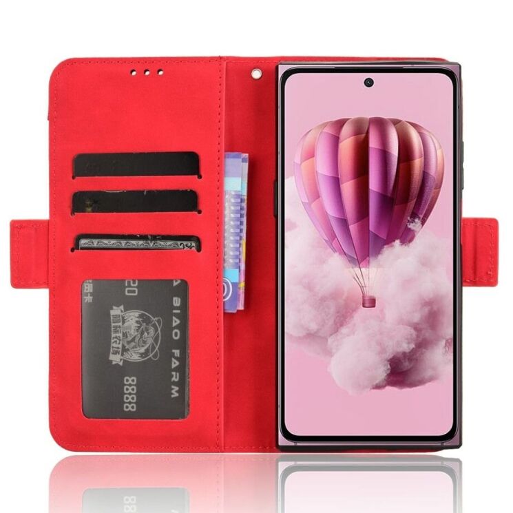 Чехол Deexe Wallet Stand для HMD Skyline - Red: фото 3 из 8