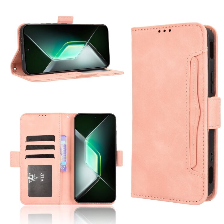 Чехол Deexe Wallet Stand для Infinix GT 30 Pro - Pink: фото 8 из 15