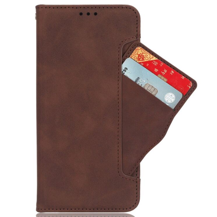 Чехол Deexe Wallet Stand для Infinix Hot 40i - Brown: фото 2 из 7