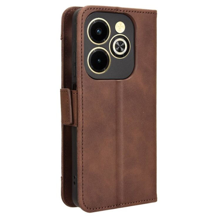 Чехол Deexe Wallet Stand для Infinix Hot 40i - Brown: фото 7 из 7