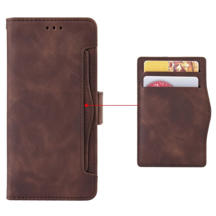 Чехол Deexe Wallet Stand для Infinix Hot 40i - Brown: фото 5 из 7