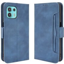 Чехол Deexe Wallet Stand для Motorola Edge 20 Lite - Blue: фото 1 из 10