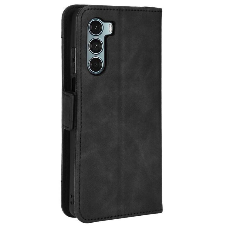 Чехол-книжка с кармашками Deexe Wallet Stand для Motorola Moto G200 - Black: фото 3 из 7