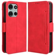 Чехол Deexe Wallet Stand для Motorola Moto G75 - Red: фото 1 из 8