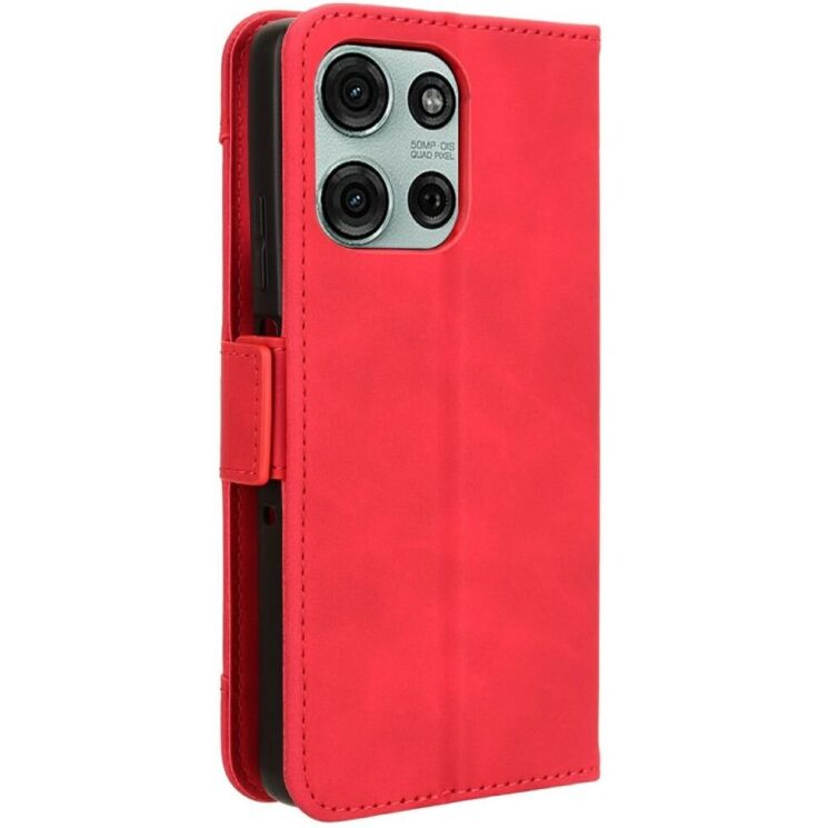 Чехол Deexe Wallet Stand для Motorola Moto G75 - Red: фото 7 из 8