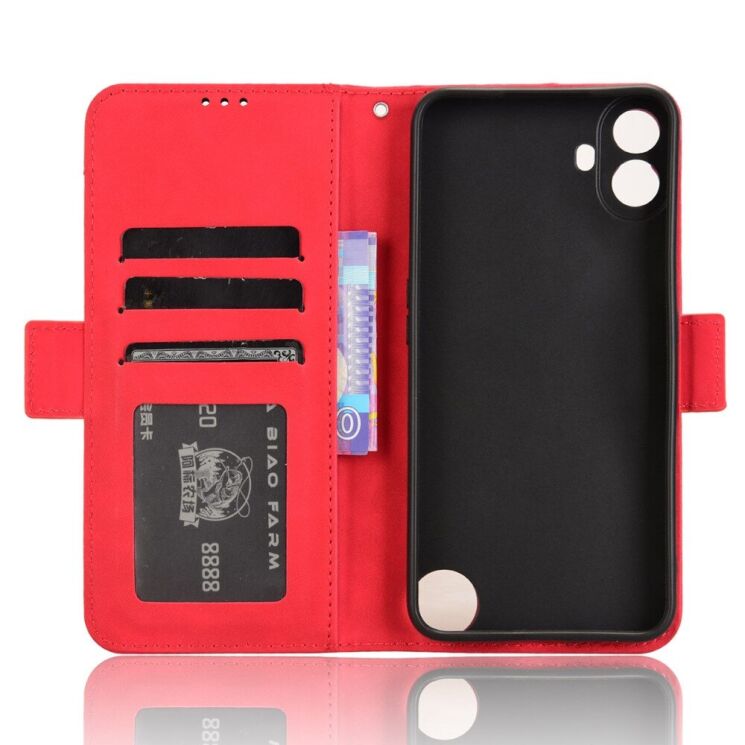 Чехол Deexe Wallet Stand для Nothing CMF Phone 1 - Red: фото 5 из 7