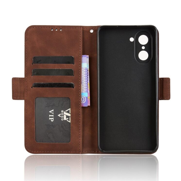 Чохол Deexe Wallet Stand для OnePlus Nord CE 5 / Ace 5 Racing - Brown: фото 5 з 14