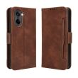 Чехол-книжка с кармашками Deexe Wallet Stand для OnePlus Nord CE 5 / Ace 5 Racing - Brown (387601Z)