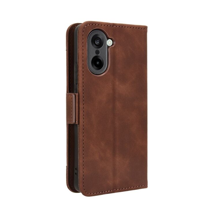 Чохол Deexe Wallet Stand для OnePlus Nord CE 5 / Ace 5 Racing - Brown: фото 8 з 14