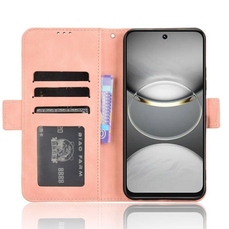 Чохол Deexe Wallet Stand для TECNO Spark 30C - Pink: фото 3 з 7