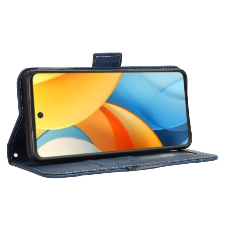 Чехол Deexe Wallet Stand для ZTE Nubia V60 Design - Blue: фото 3 из 8