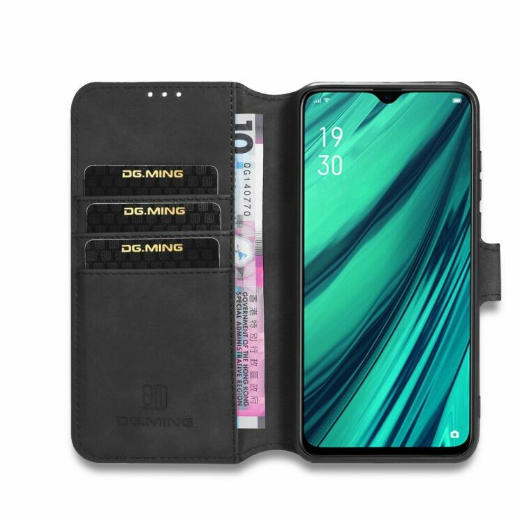 Чехол DG.MING Retro Style для OPPO A5 2020 / A9 2020 - Black: фото 4 из 10