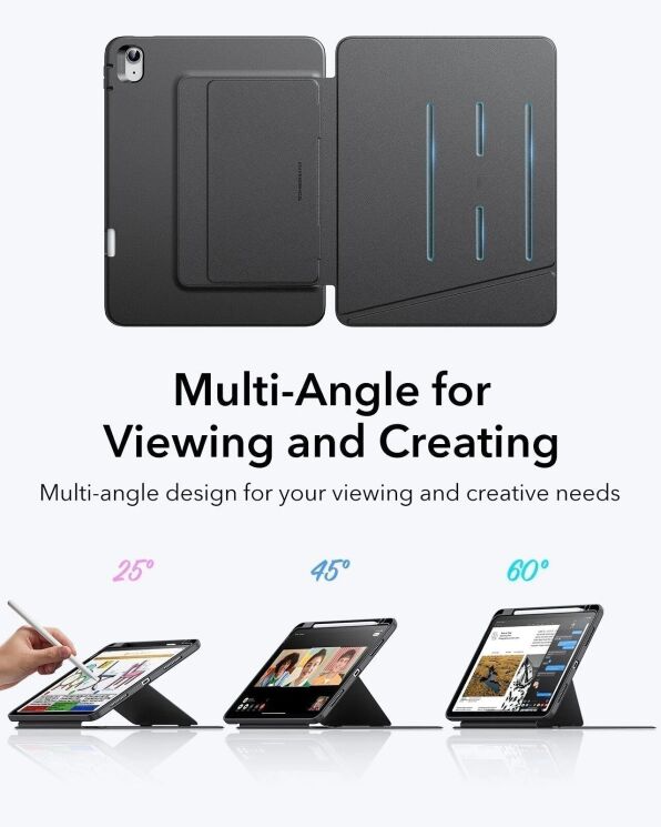 Чехол ESR Flip Magnetic Case with Pencil Holder для Apple iPad Air 4 / 5 10.9 (2020/2022) / Air 11 M3/M2 (2025/2024) 4894240267110 - Purple: фото 4 из 10