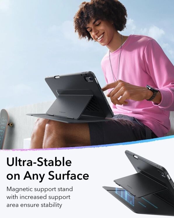 Чехол ESR Flip Magnetic Case with Pencil Holder для Apple iPad Air 4 / 5 10.9 (2020/2022) / Air 11 M3/M2 (2025/2024) 4894240267110 - Purple: фото 7 из 10
