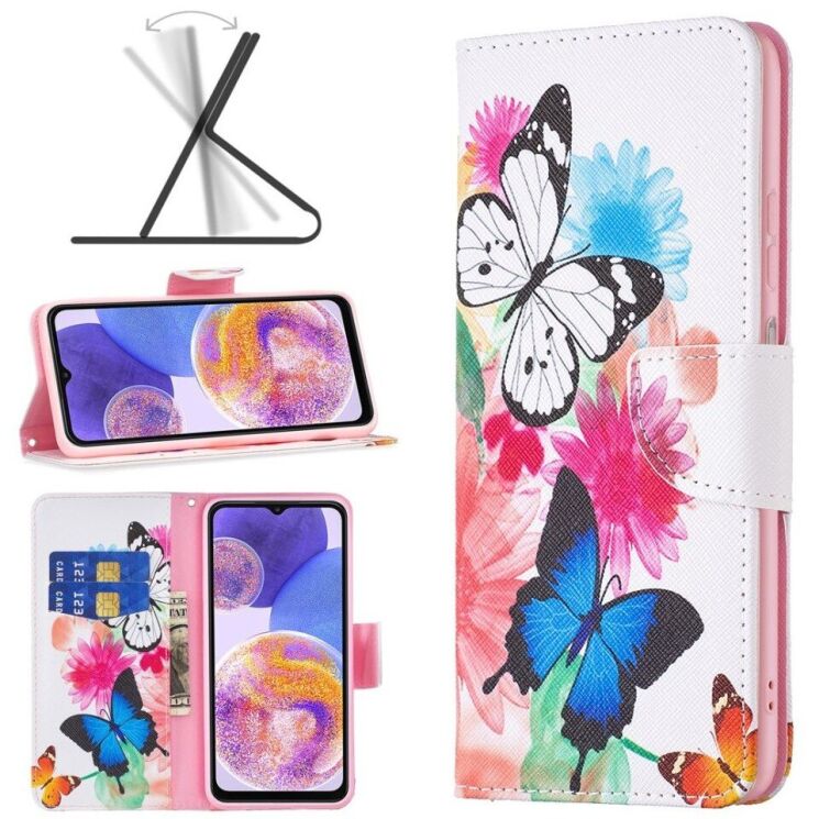 Чохол-книжка Deexe Color Wallet для Samsung Galaxy M33 (M336) - Two Butterflies: фото 1 з 6