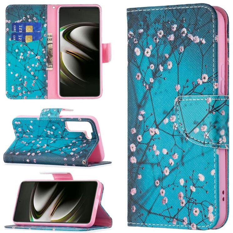 Чехол-книжка Deexe Color Wallet для Samsung Galaxy S22 (S901) - Plum Blossom: фото 6 из 8