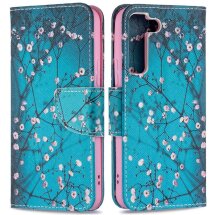 Чехол-книжка Deexe Color Wallet для Samsung Galaxy S22 (S901) - Plum Blossom: фото 1 из 8