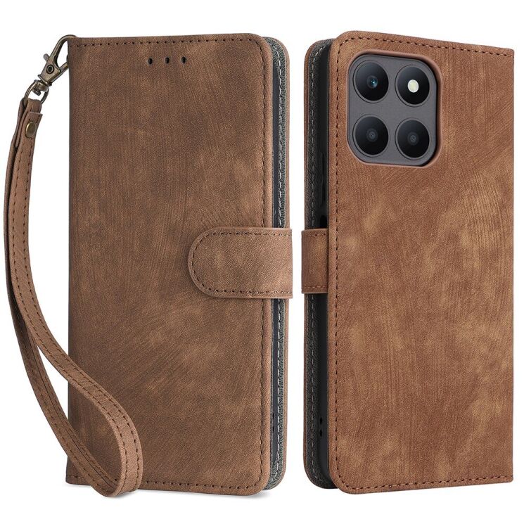 Чехол-книжка Deexe Delta Book для Honor X6a - Brown: фото 1 из 6