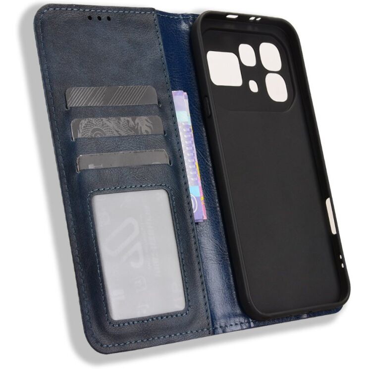 Чохол-книжка Deexe Retro Style для Infinix Note 60 / 60 Pro - Blue (409302L) Чохол-книжка Deexe Retro Style для Infinix Note 60 / 60 Pro - Blue: фото 3 з 18