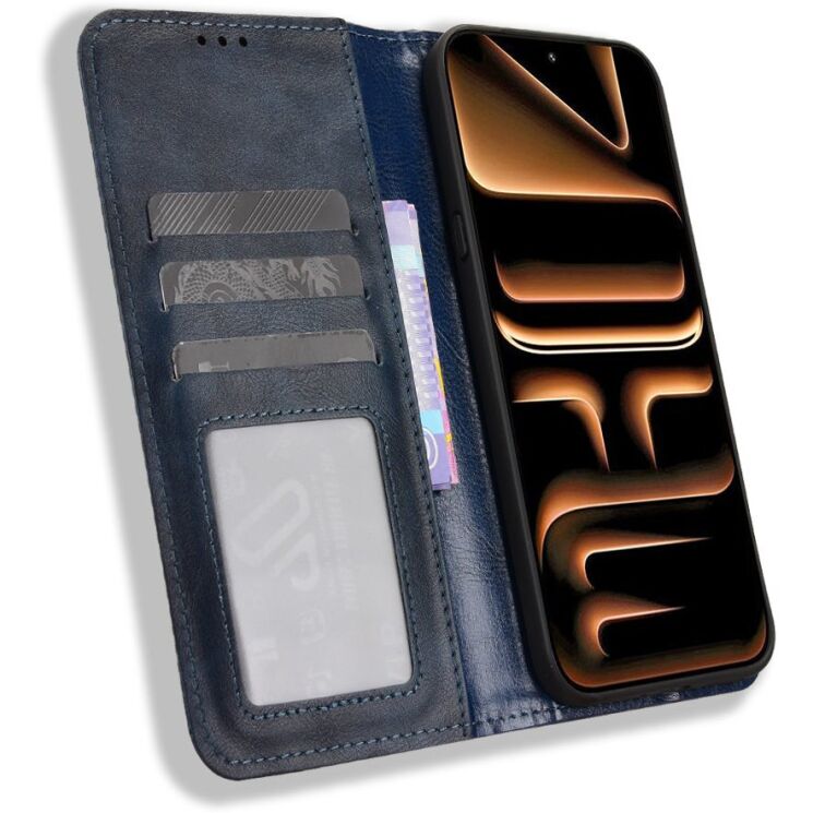 Чохол-книжка Deexe Retro Style для Infinix Note 60 / 60 Pro - Blue (409302L) Чохол-книжка Deexe Retro Style для Infinix Note 60 / 60 Pro - Blue: фото 4 з 18