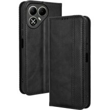 Чехол-книжка Deexe Retro Style для TECNO Pova 8 - Black: фото 1 из 19