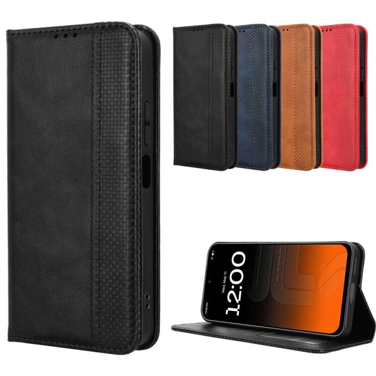 Чехол-книжка Deexe Retro Style для TECNO Pova 8 - Brown: фото 9 из 19