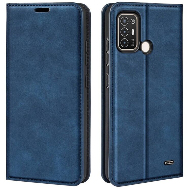 Чехол-книжка Deexe Wallet Case для ZTE Blade A52 - Blue: фото 1 из 13