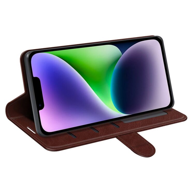 Чехол-книжка Deexe Wallet Style для Apple iPhone 15 - Brown: фото 3 из 9