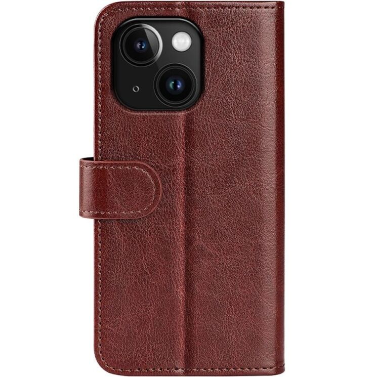 Чехол-книжка Deexe Wallet Style для Apple iPhone 15 - Brown: фото 5 из 9