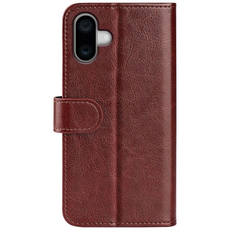 Чехол-книжка Deexe Wallet Style для Apple iPhone 16 Plus - Brown: фото 5 из 6