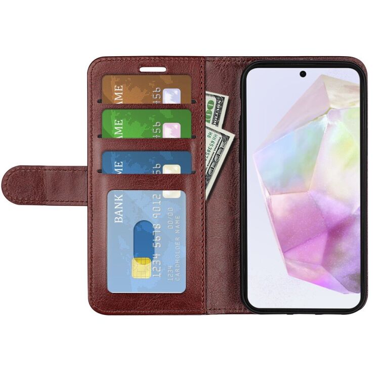 Чехол-книжка Deexe Wallet Style для Samsung Galaxy A36 (A366) - Brown: фото 2 из 6