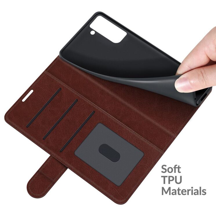 Чехол-книжка Deexe Wallet Style для Samsung Galaxy S21 FE (G990) - Black: фото 8 из 8