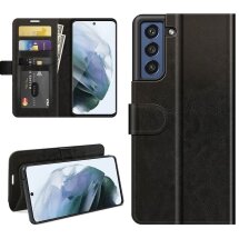 Чехол-книжка Deexe Wallet Style для Samsung Galaxy S21 FE (G990) - Black: фото 1 из 8