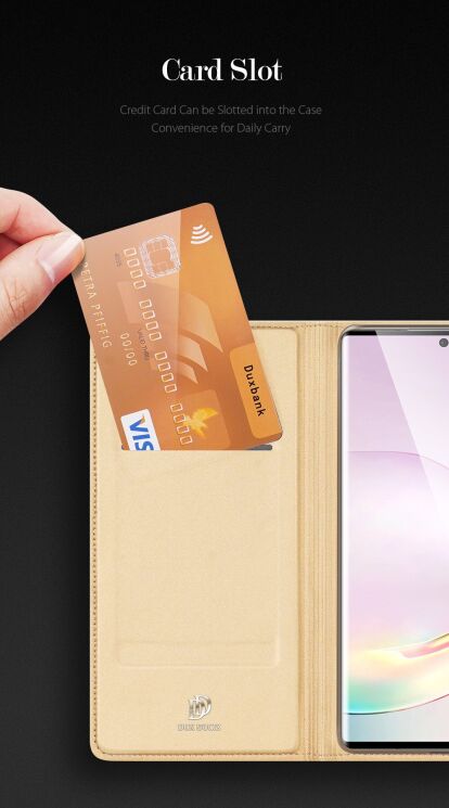 Чехол-книжка DUX DUCIS Skin Pro для Samsung Galaxy Note 20 (N980) - Gold: фото 12 из 21