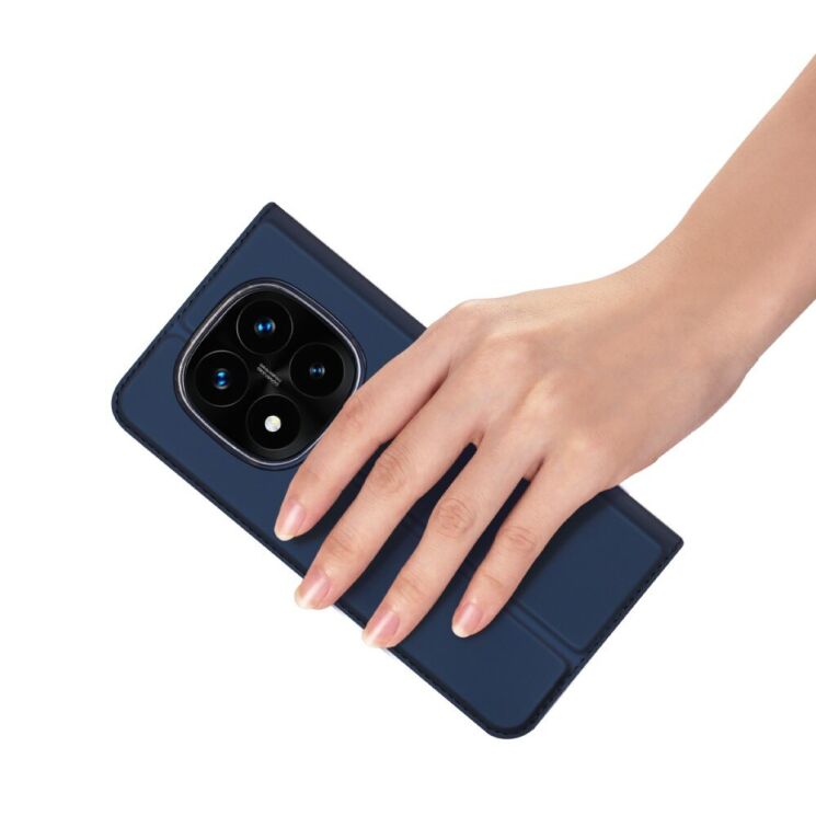 Чехол-книжка DUX DUCIS Skin Pro для Xiaomi Redmi Note 14 Pro Plus - Blue: фото 6 из 9