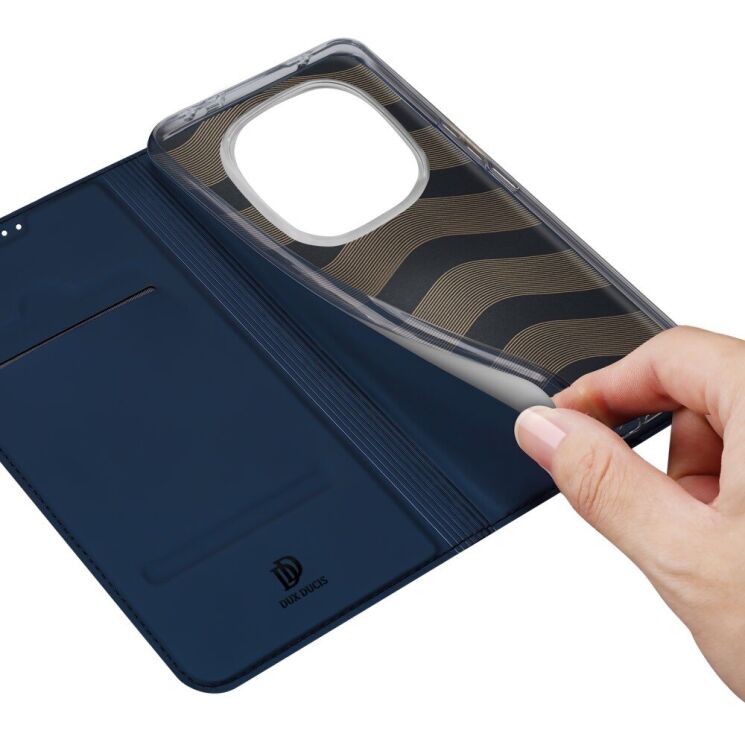 Чехол-книжка DUX DUCIS Skin Pro для Xiaomi Redmi Note 14 Pro Plus - Blue: фото 7 из 9