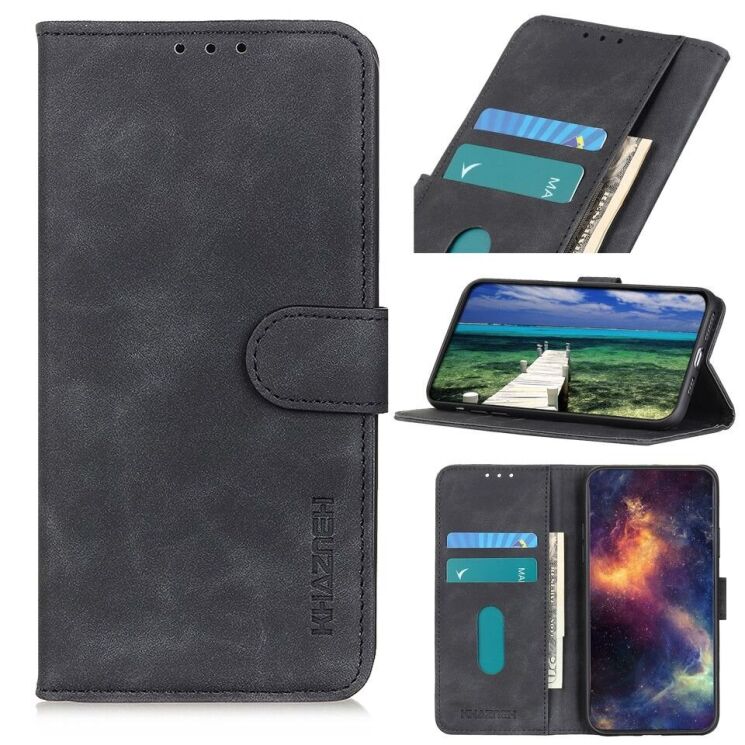 Чохол-книжка KHAZNEH Retro Wallet для ASUS Zenfone 8 (ZS590KS) - Black: фото 1 з 11