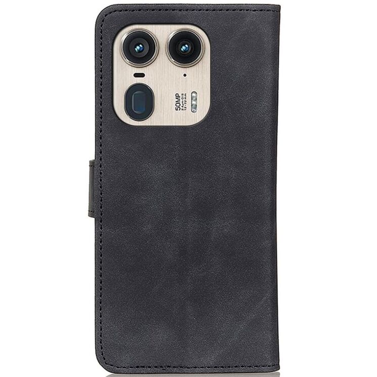 Чехол-книжка KHAZNEH Retro Wallet для Motorola Edge 50 Ultra - Black: фото 5 из 9