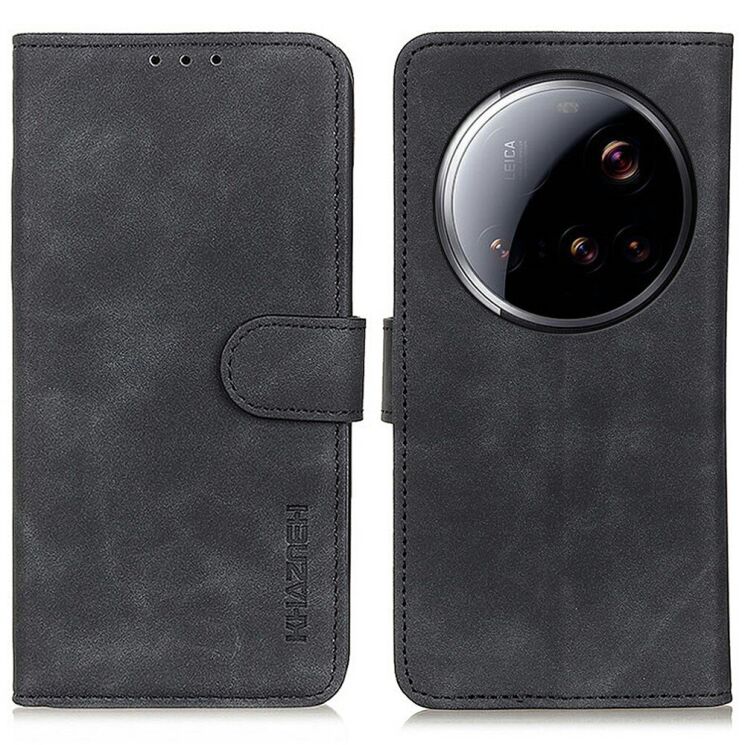 Чехол-книжка KHAZNEH Retro Wallet для Xiaomi 15 Ultra - Black: фото 1 из 8