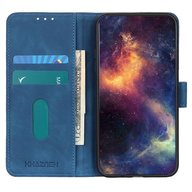 Чехол-книжка KHAZNEH Retro Wallet для Xiaomi Redmi 10A / Redmi 9C - Blue: фото 4 из 10