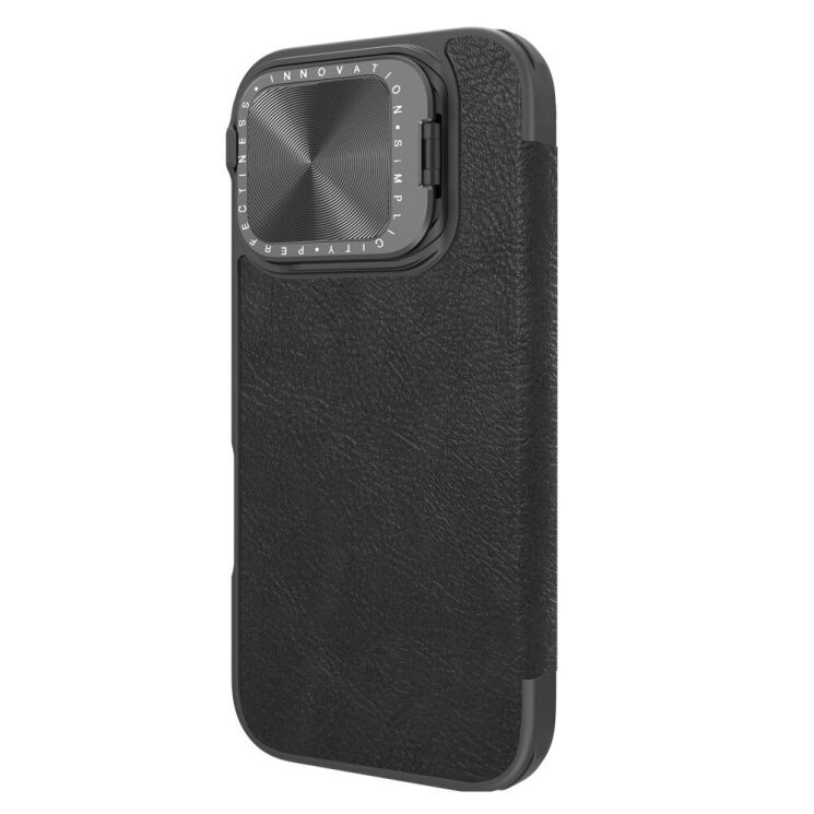 Чохол-книжка NILLKIN Qin Prop Leather Case для Apple iPhone 16 Pro - Black: фото 5 з 17