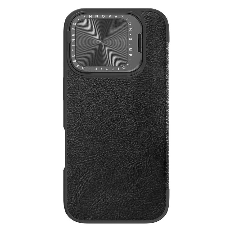 Чохол-книжка NILLKIN Qin Prop Leather Case для Apple iPhone 16 Pro - Black: фото 3 з 17