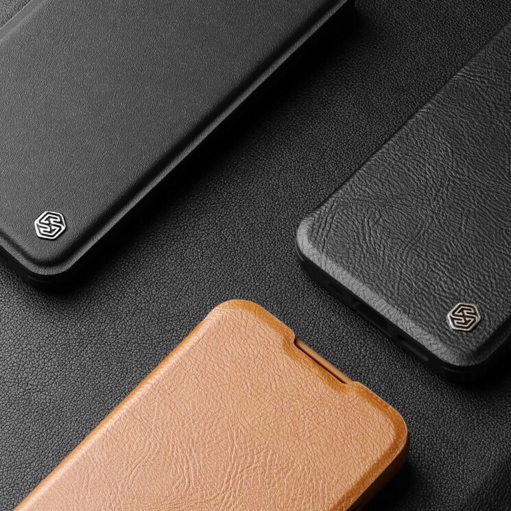 Чохол-книжка NILLKIN Qin Prop Leather Case для Apple iPhone 16 Pro - Black: фото 16 з 17