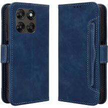 Чохол-книжка з кишеньками Deexe Wallet Stand для Motorola Moto G77 - Blue: фото 1 з 15