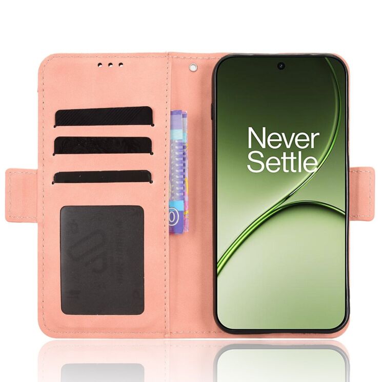 Чехол-книжка с карманами Deexe Wallet Stand для OnePlus 15T - Pink: фото 5 из 15