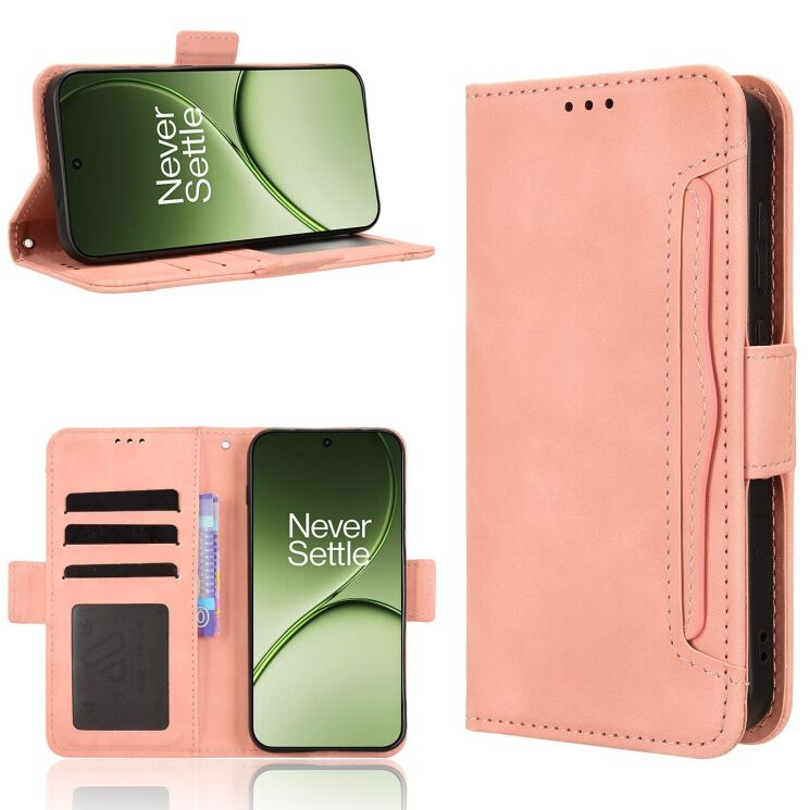 Чехол-книжка с карманами Deexe Wallet Stand для OnePlus 15T - Pink: фото 8 из 15