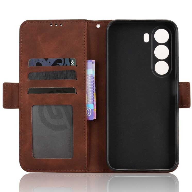 Чохол-книжка з кишеньками Deexe Wallet Stand для Realme C100i - Brown (412504Z) Чохол-книжка з кишеньками Deexe Wallet Stand для Realme C100i - Brown: фото 4 з 15