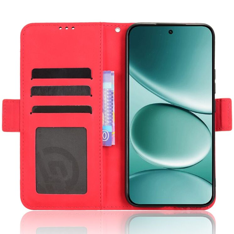 Чохол-книжка з кишеньками Deexe Wallet Stand для Xiaomi Redmi Note 15 Pro 5G - Red: фото 5 з 17