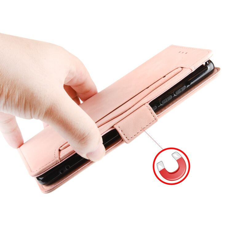 Чехол-книжка с карманами Deexe Wallet Stand для Xiaomi Redmi Note 17 Pro - Red: фото 17 из 17