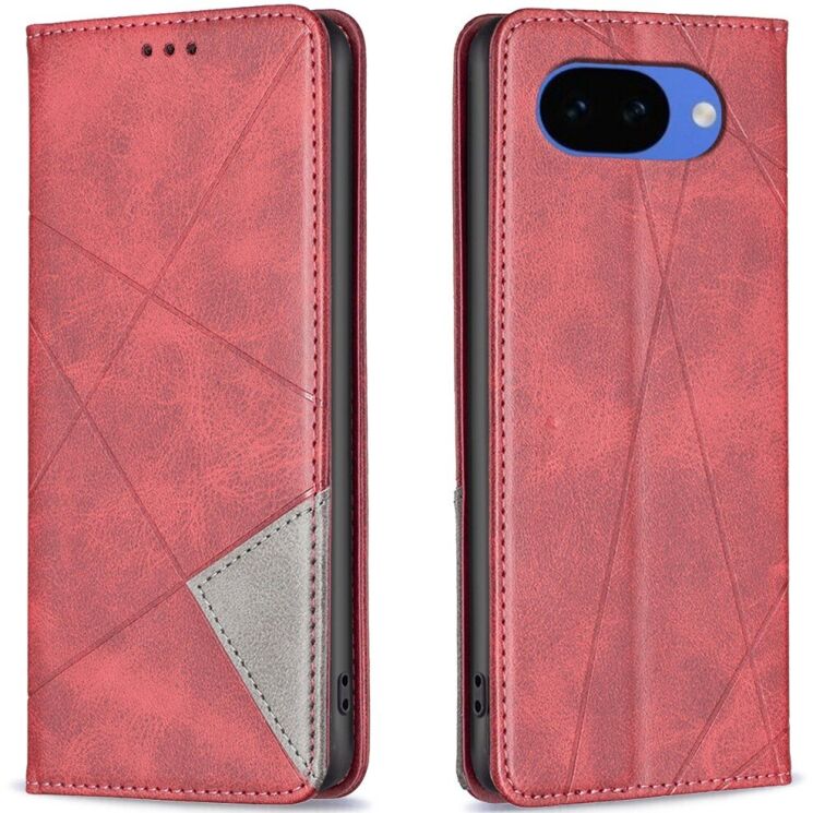 Чехол-книжка с карманами UniCase Geometric Pattern для Google Pixel 10a - Red: фото 1 из 10